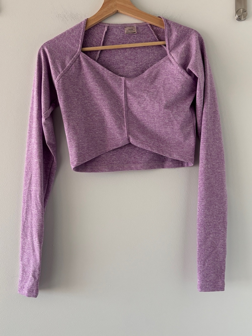 Ilus Purple Activewear Cropped Long Sleeve